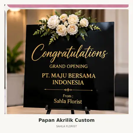 Papan Bunga Akrilik Karangasem